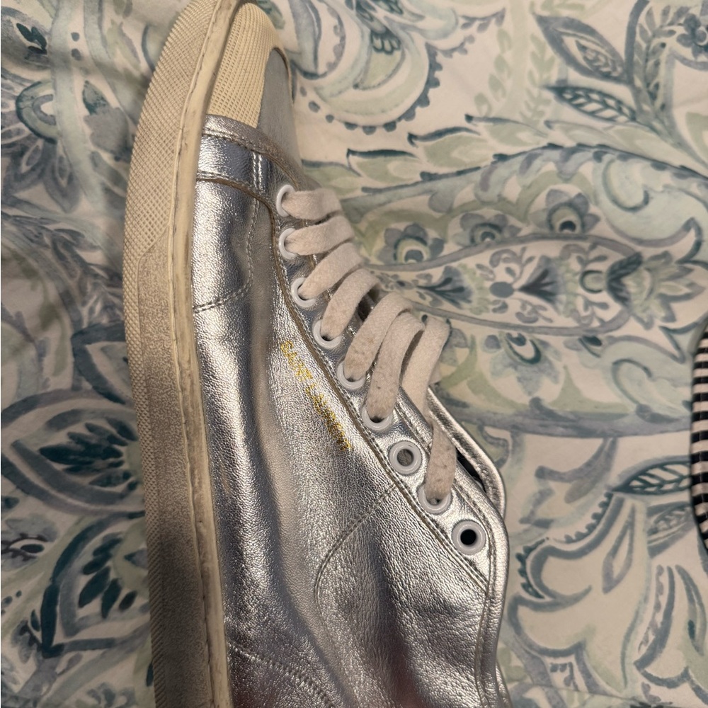 Saint Laurent Silver Sneakers High Top - Picture 9 of 10